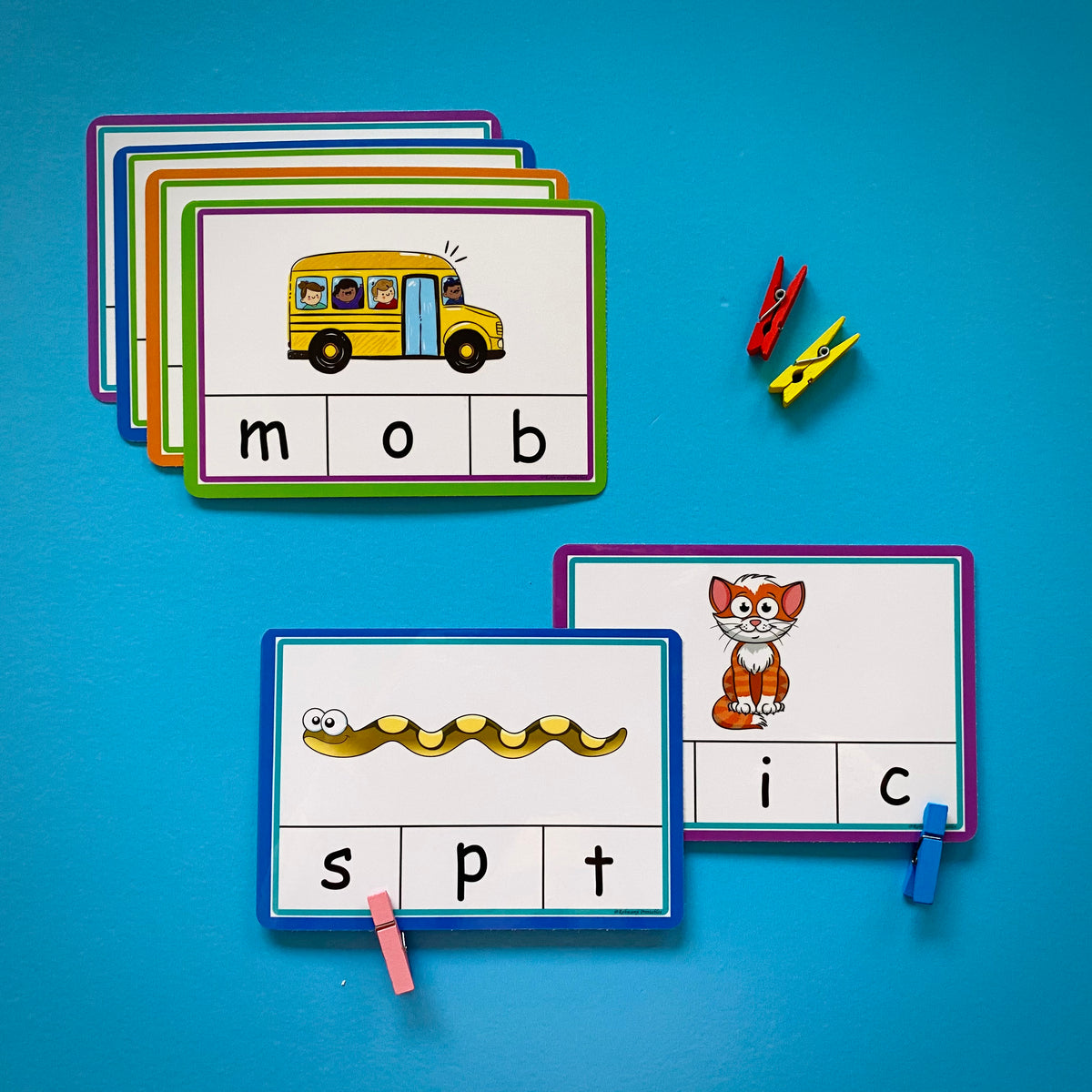 English Clip It Cards – Rahwanjiprintables